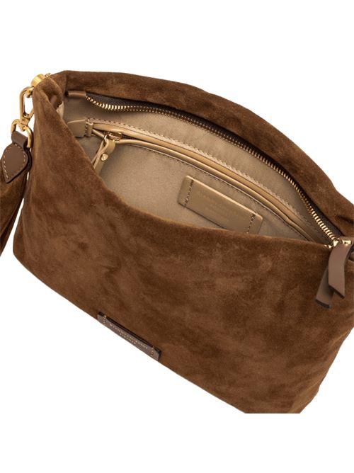 Pochette da donna in pelle scamosciata con tracolla removibile, colore cognac GIANNI CHIARINI | 12045CMNASPM099